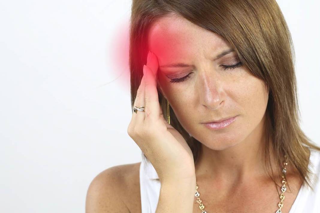 Women having a migraine with aura